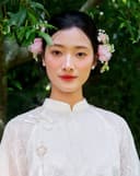 Tặng túi - Set Áo dài Vân Sa Trắng