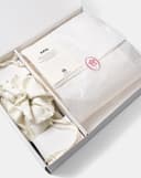 Tặng túi - Set Áo dài Vân Sa Trắng