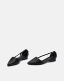 Giày Búp Bê Mũi Nhọn Cut Out Cách Điệu