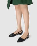 Giày Búp Bê Mũi Nhọn Cut Out Cách Điệu