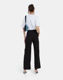 Quần dài dáng suông bảng lưng thắt dây nơ