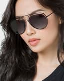 Mắt kính ovan gọng kim loại kép