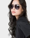 Mắt kính ovan gọng kim loại kép