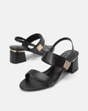 Giày sandal quai ngang khóa trang trí