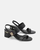 Giày sandal quai ngang khóa trang trí