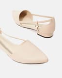 Giày Búp Bê Mũi Nhọn Cut Out Cách Điệu