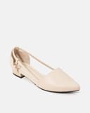 Giày Búp Bê Mũi Nhọn Cut Out Cách Điệu