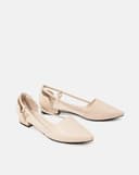 Giày Búp Bê Mũi Nhọn Cut Out Cách Điệu