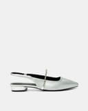 Giày Búp Bê Slingback Phối Dây Khóa Trang Trí