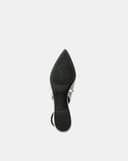 Giày Búp Bê Slingback Phối Dây Khóa Trang Trí