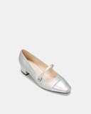 Giày Cao Gót Cao Gót Bít Mũi Phối Cap