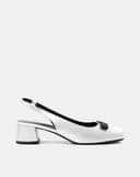 Giày Cao Gót Slingback Mũi Vuông