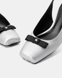 Giày Cao Gót Slingback Mũi Vuông