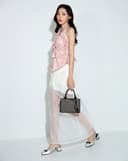 Giày Cao Gót Slingback Mũi Vuông