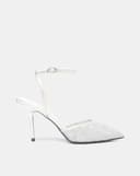 Giày Cao Gót Phối Liệu Sequin