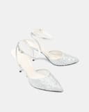 Giày Cao Gót Phối Liệu Sequin