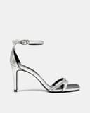 Giày Sandal Sandal Cao Gót Quai Đính Đá