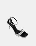 Giày Sandal Sandal Cao Gót Quai Đính Đá