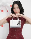 Túi Xách Nhỏ Dạng Hộp Trang Trí Charm Nơ