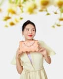 Túi Xách Nhỏ Nắp Gập Lượn Sóng In Hoa Nhí