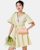 Túi Xách Nhỏ 2 Ngăn Lượn Sóng In Hoa Nhí