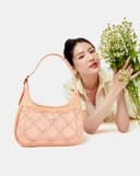Túi Xách Nhỏ Đeo Vai Lượn Sóng In Hoa Nhí