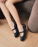 Giày Búp Bê Phối Chất Liệu Vân