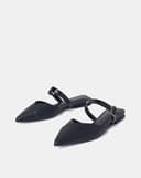 Giày Mules Bệt Phối Khóa Trang Trí