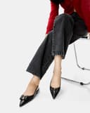Giày Búp Bê Slingback Trang Trí Nơ