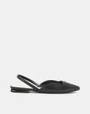 Giày Búp Bê Slingback Bệt Phối Khóa Trang Trí