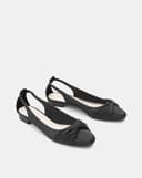 Giày Búp Bê Cut Out Phối Quai Xoắn