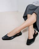 Giày Búp Bê Slingback Quai Thun