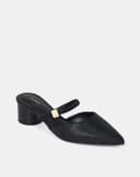 Giày Mules Phối Khóa Logo Cách Điệu