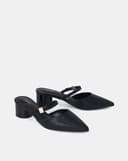 Giày Mules Phối Khóa Logo Cách Điệu