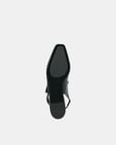 Giày Cao Gót Slingback Gót Vuông Phối Khóa Trang Trí