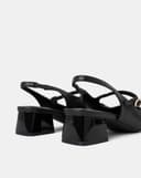 Giày Cao Gót Slingback Gót Vuông Có Khoá