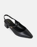 Giày Cao Gót Slingback Gót Vuông Có Khoá