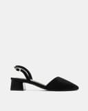 Giày Cao Gót Slingback Gót Vuông Cơ Bản