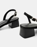 Giày Cao Gót Slingback Gót Vuông Cơ Bản