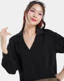 Áo sơmi croptop dài tay