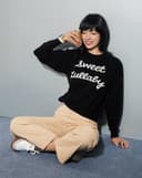 Áo dệt kim oversized tay dài