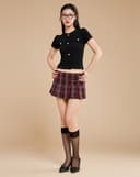 Áo thun tay phồng phối nút kiểu