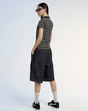 Áo thun polo sọc ngang