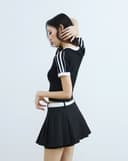 Áo thun ôm phối màu in chữ