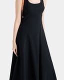 Đầm midi sát nách rã ben