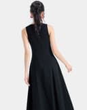 Đầm midi sát nách rã ben