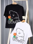 Áo thun unisex Newzy Wonder oversized 100% cotton đính bông hoa NZATH008