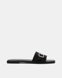 Giày Sandal Phối Quai Buckle Đính Đá