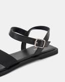 Giày Sandal Đế Bệt Phối Quai Vân Đan