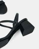 Giày Sandal Gót Thấp Quai Ngang
